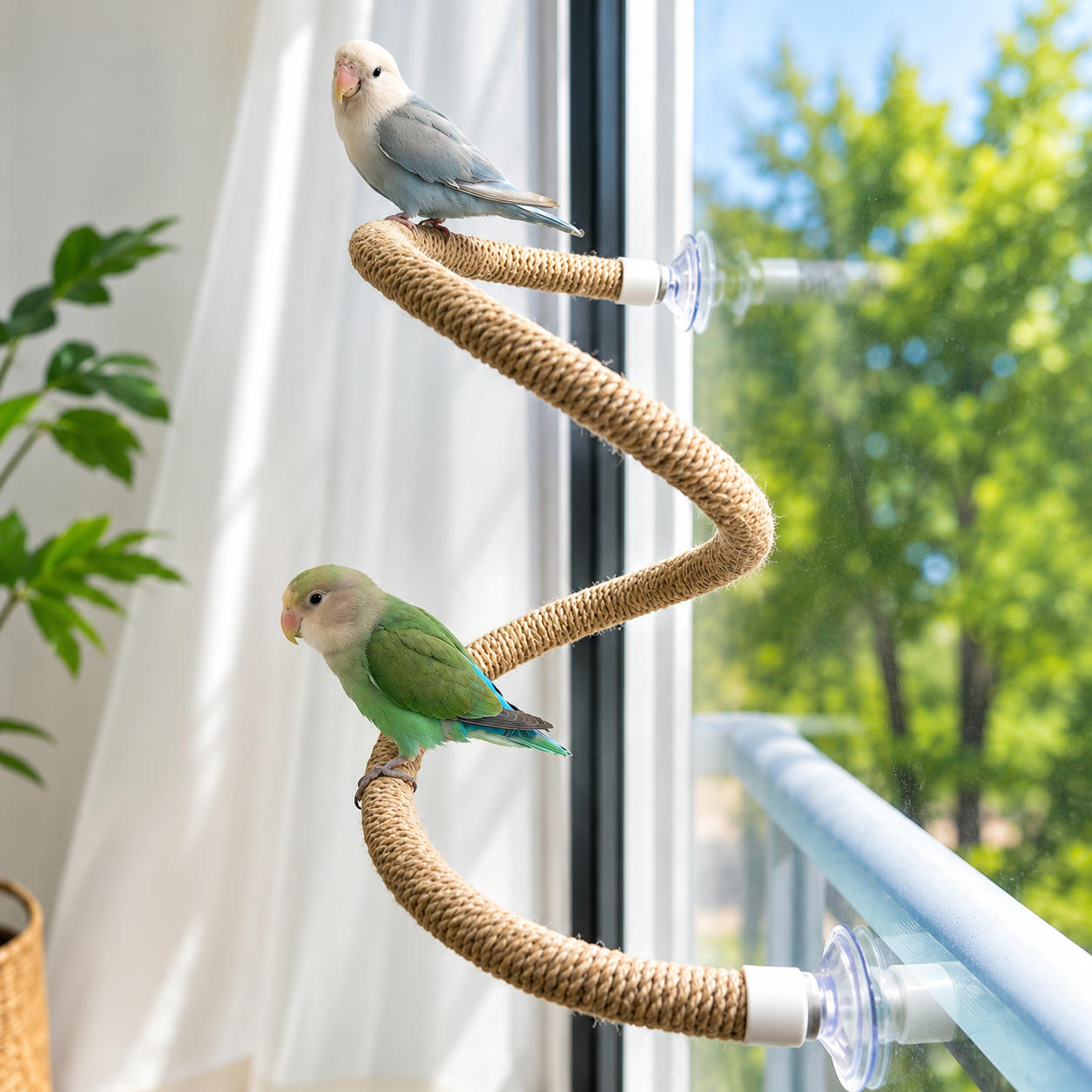 Suction Cup Window Bird Perch