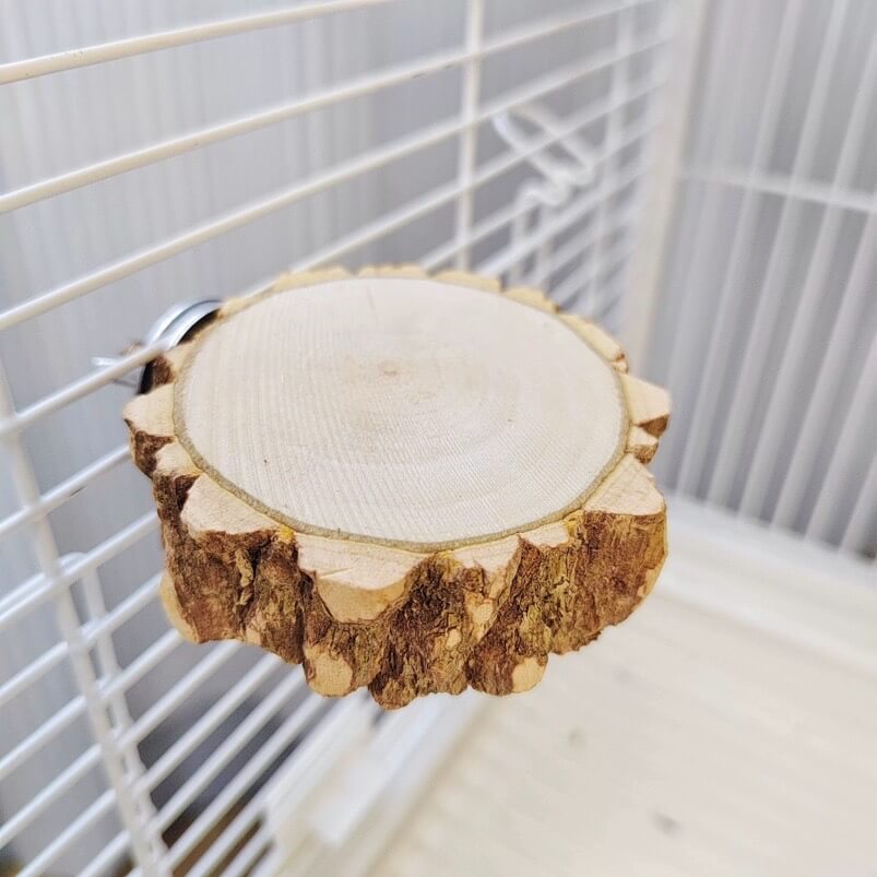 Natural Pepperwood Bird Swing & Perch Platform
