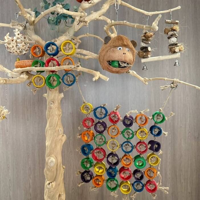 Monkey Hideaway Swing for Parrots