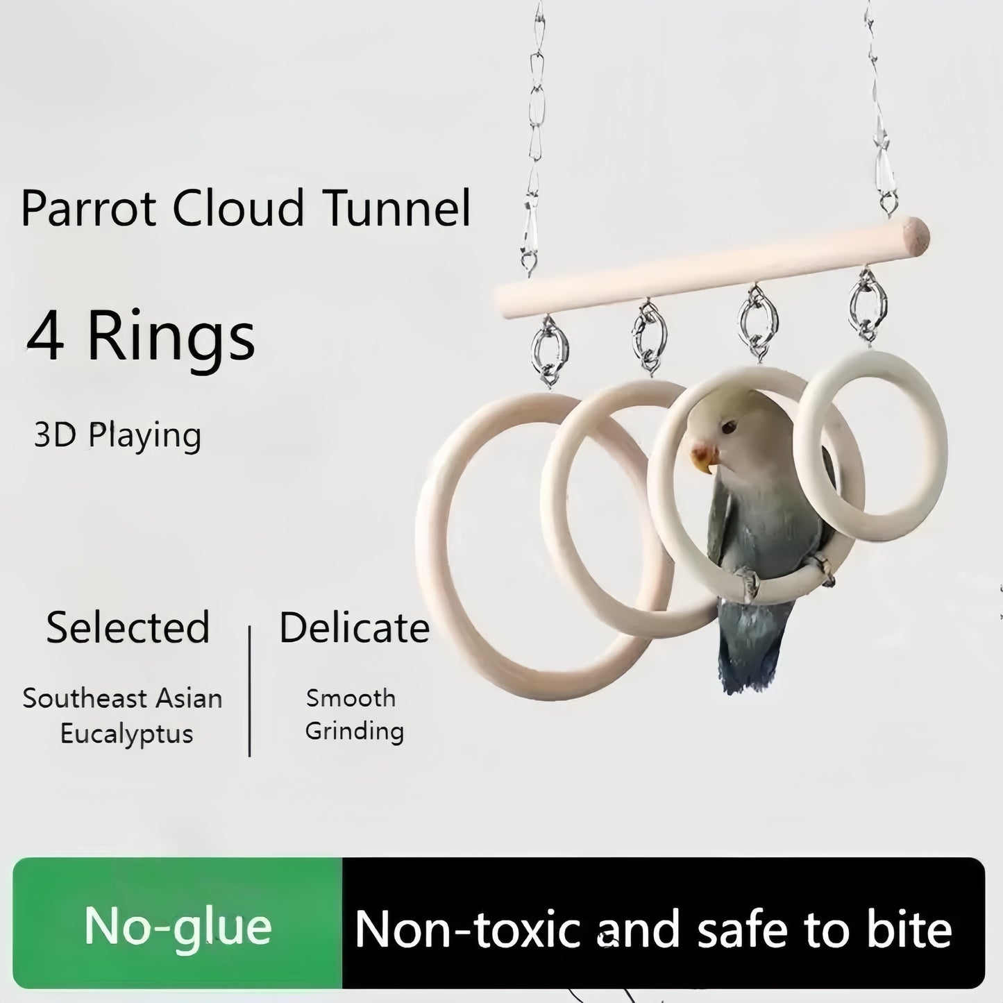 Cloud Hideaway Tunnel for Parrots
