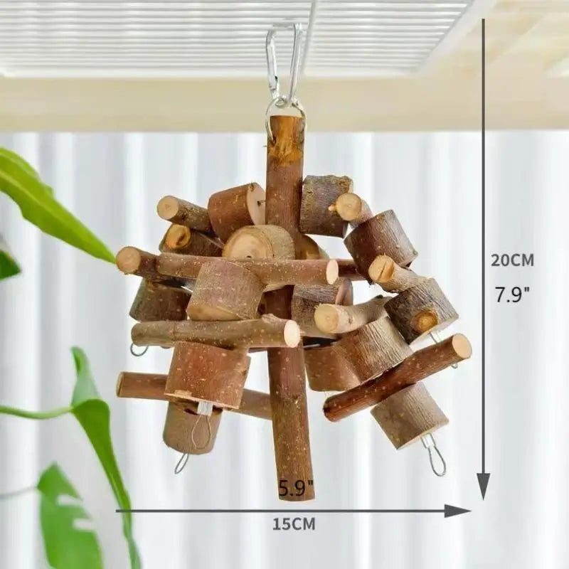 Fruity Crunch Chew Toy – Natural Bird Enrichment Treat