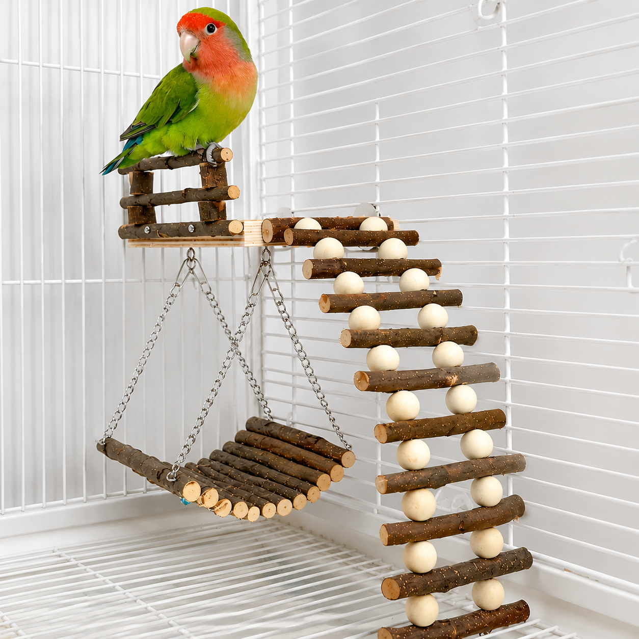 Easy-Step Platform Perch for Senior Parrots
