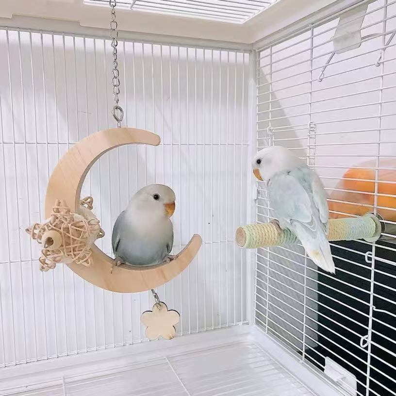 Moon Perch Swing for ParrotsBeakora Moon Perch Swing for Parrots