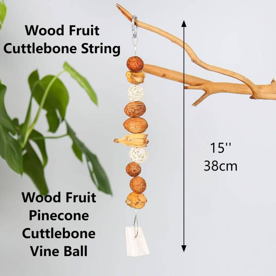 Fruity Crunch Chew Toy – Natural Bird Enrichment Treat