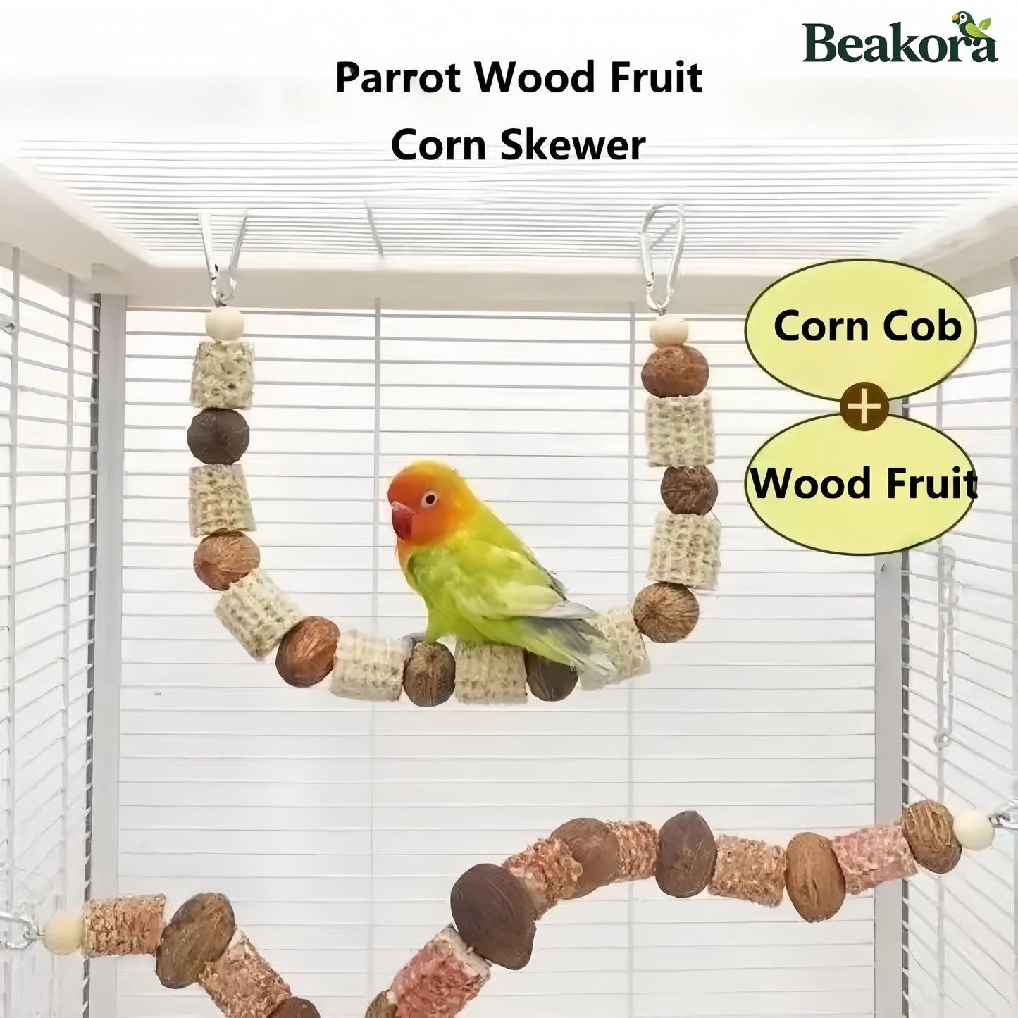 Fruit & Corn Foraging Kabob for Parrots