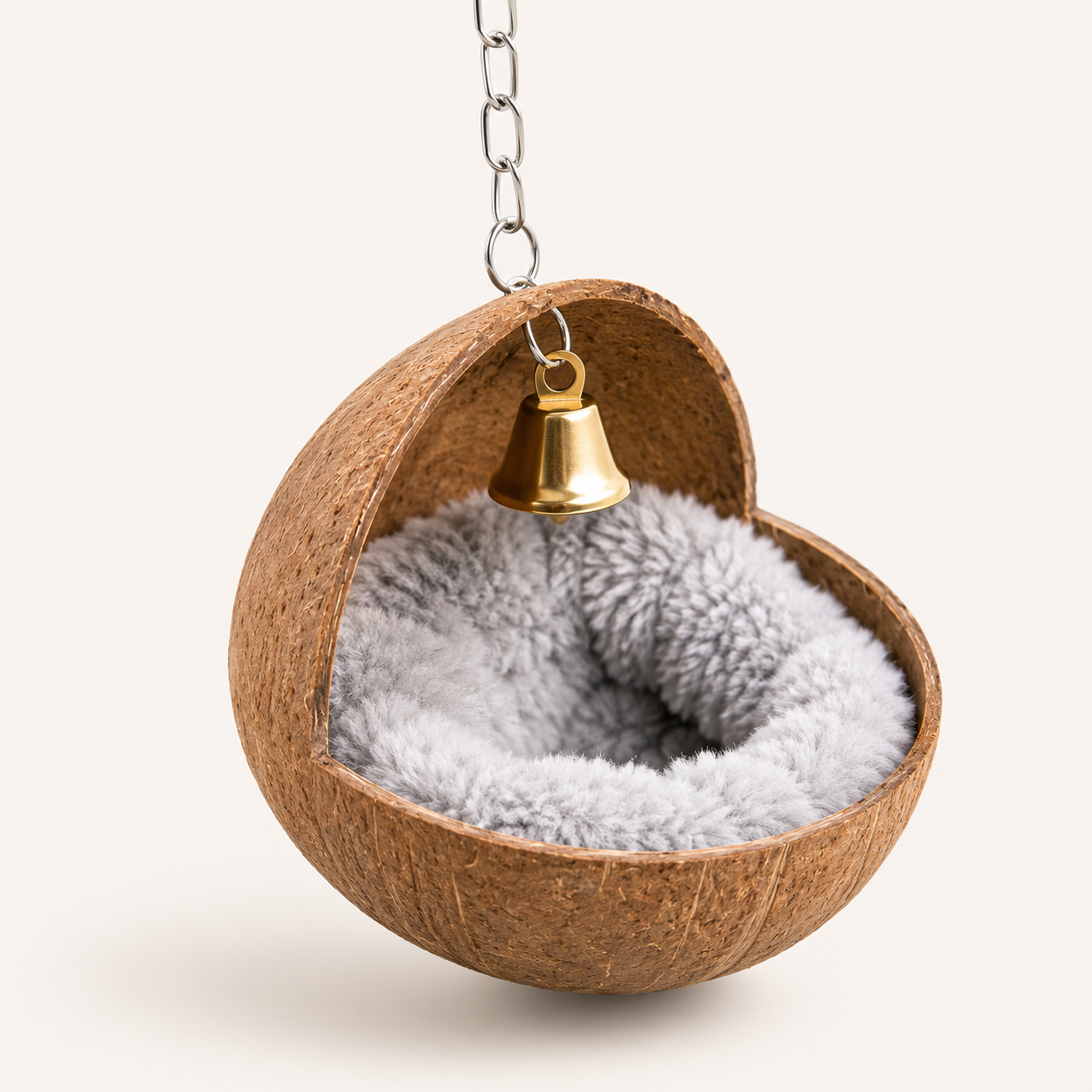 Natural Coconut Shell Nest Hut for Birds