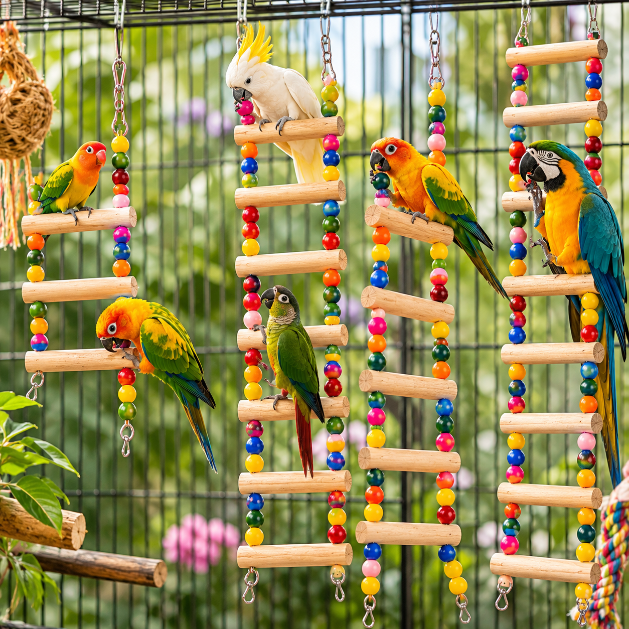 Rainbow Parrot Climbing & Play Ladder