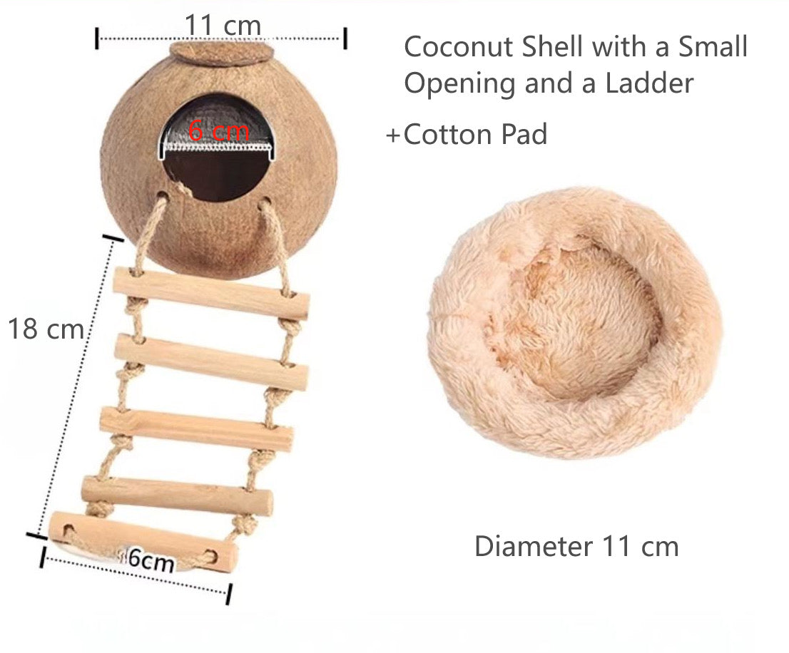 Coconut Hideaway Nest for Birds