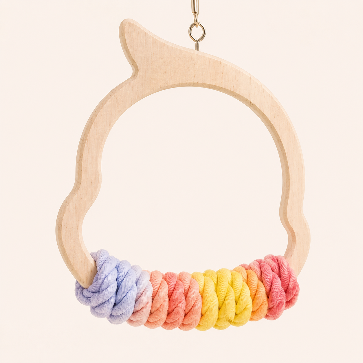 Rainbow Animal Swing Perch for Parrots