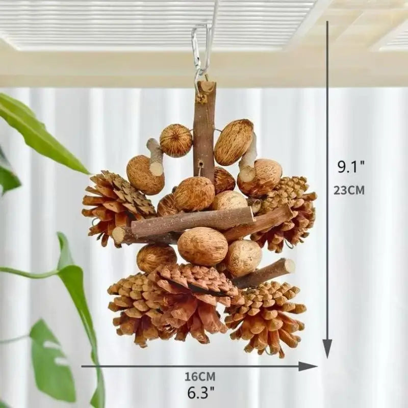 Fruity Crunch Chew Toy – Natural Bird Enrichment Treat