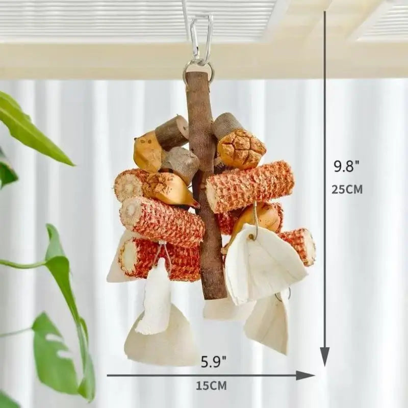 Fruity Crunch Chew Toy – Natural Bird Enrichment Treat
