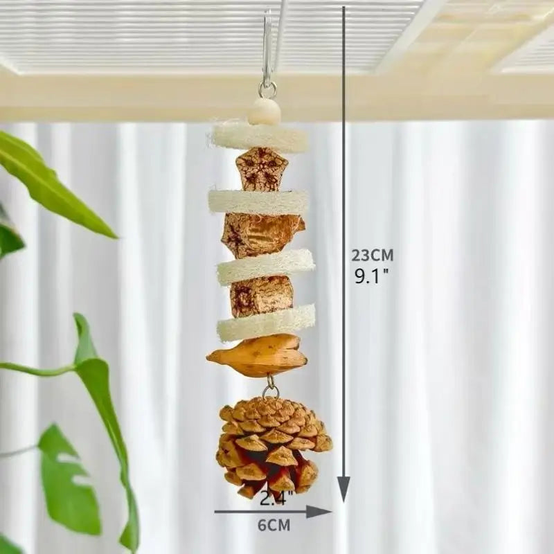 Fruity Crunch Chew Toy – Natural Bird Enrichment Treat