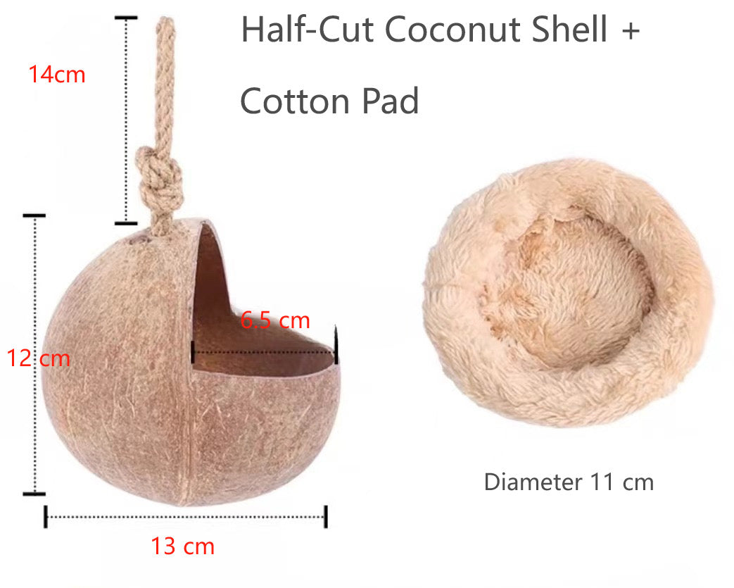 Coconut Hideaway Nest for Birds