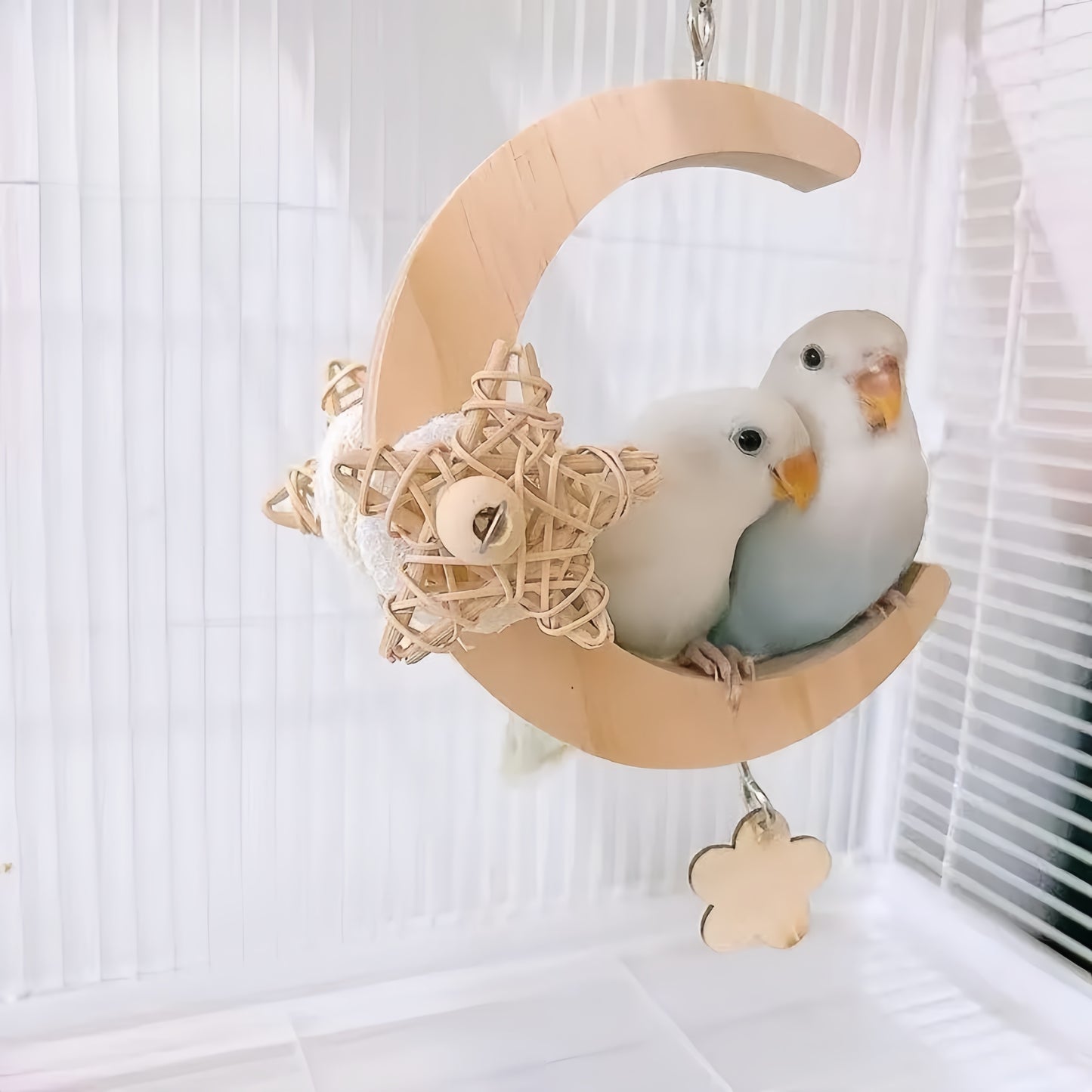 Moon Perch Swing for ParrotsBeakora Moon Perch Swing for Parrots