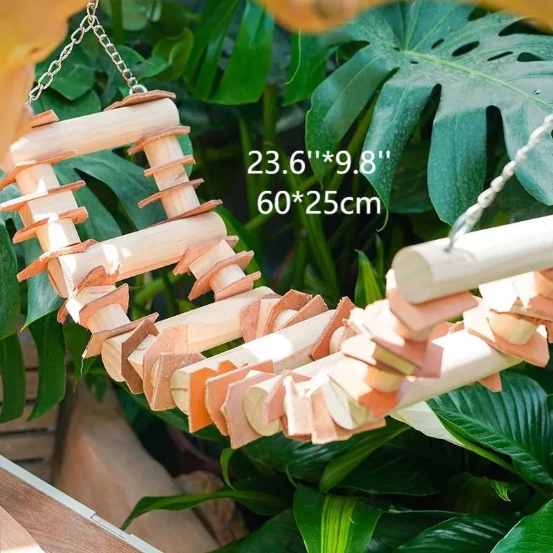 Natural Log Swing Perch for Large Parrots