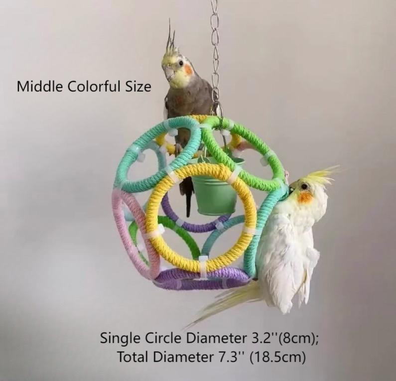 Exotic Ball Parrot Perch Swing