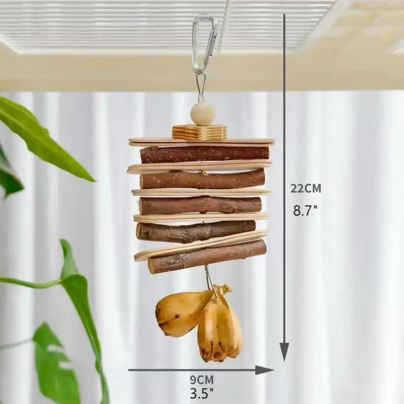 Fruity Crunch Chew Toy – Natural Bird Enrichment Treat