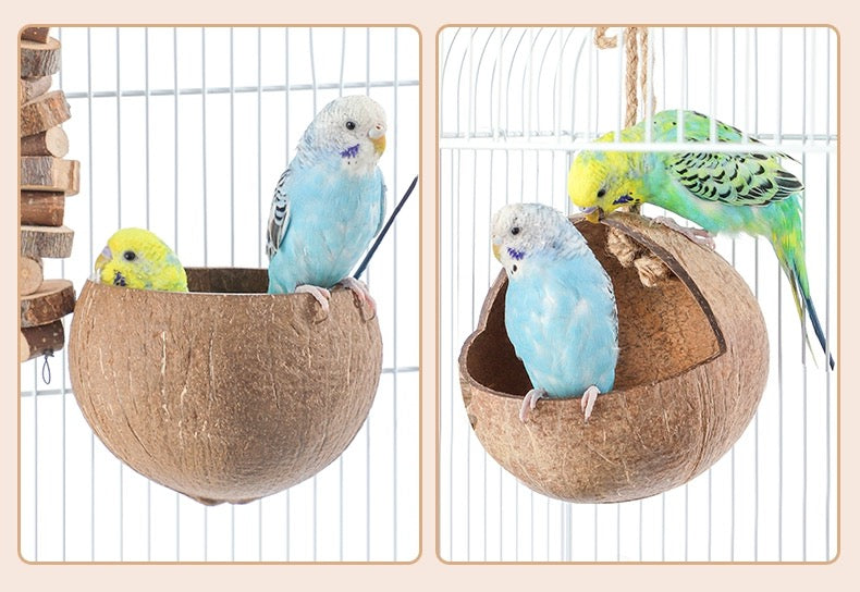 Coconut Hideaway Nest for Birds