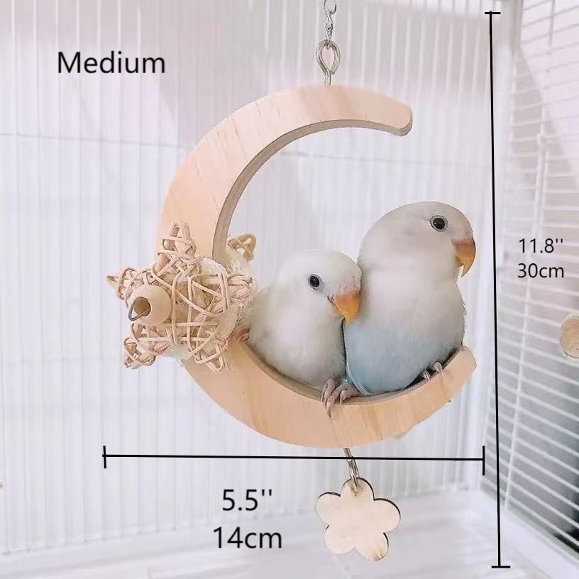 Moon Perch Swing for ParrotsBeakora Moon Perch Swing for Parrots