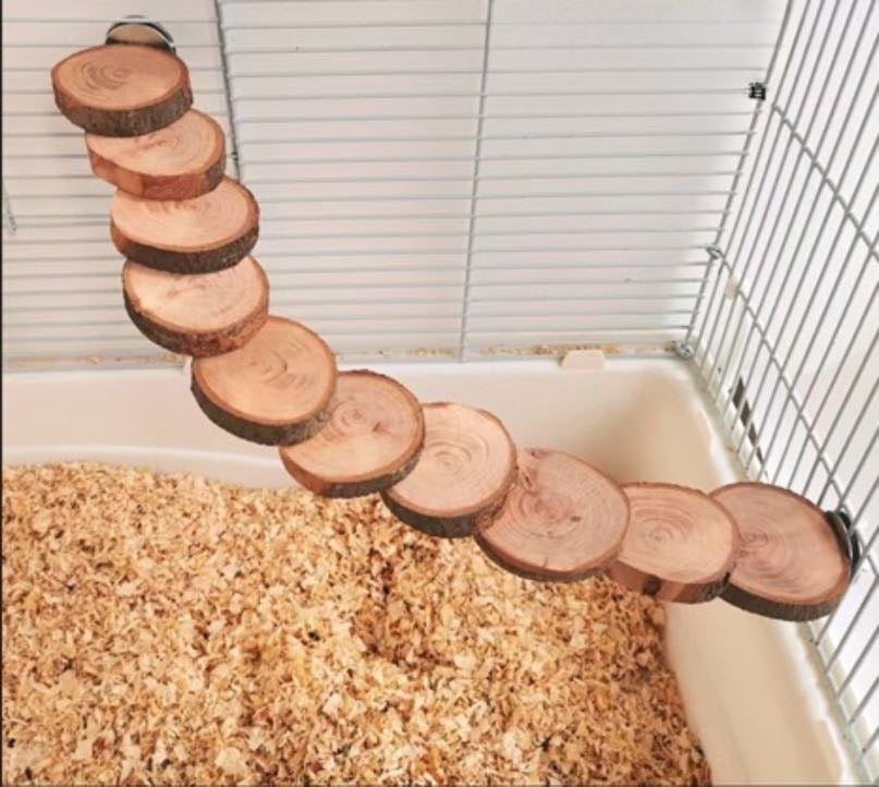 Natural Wood Climbing Ladder