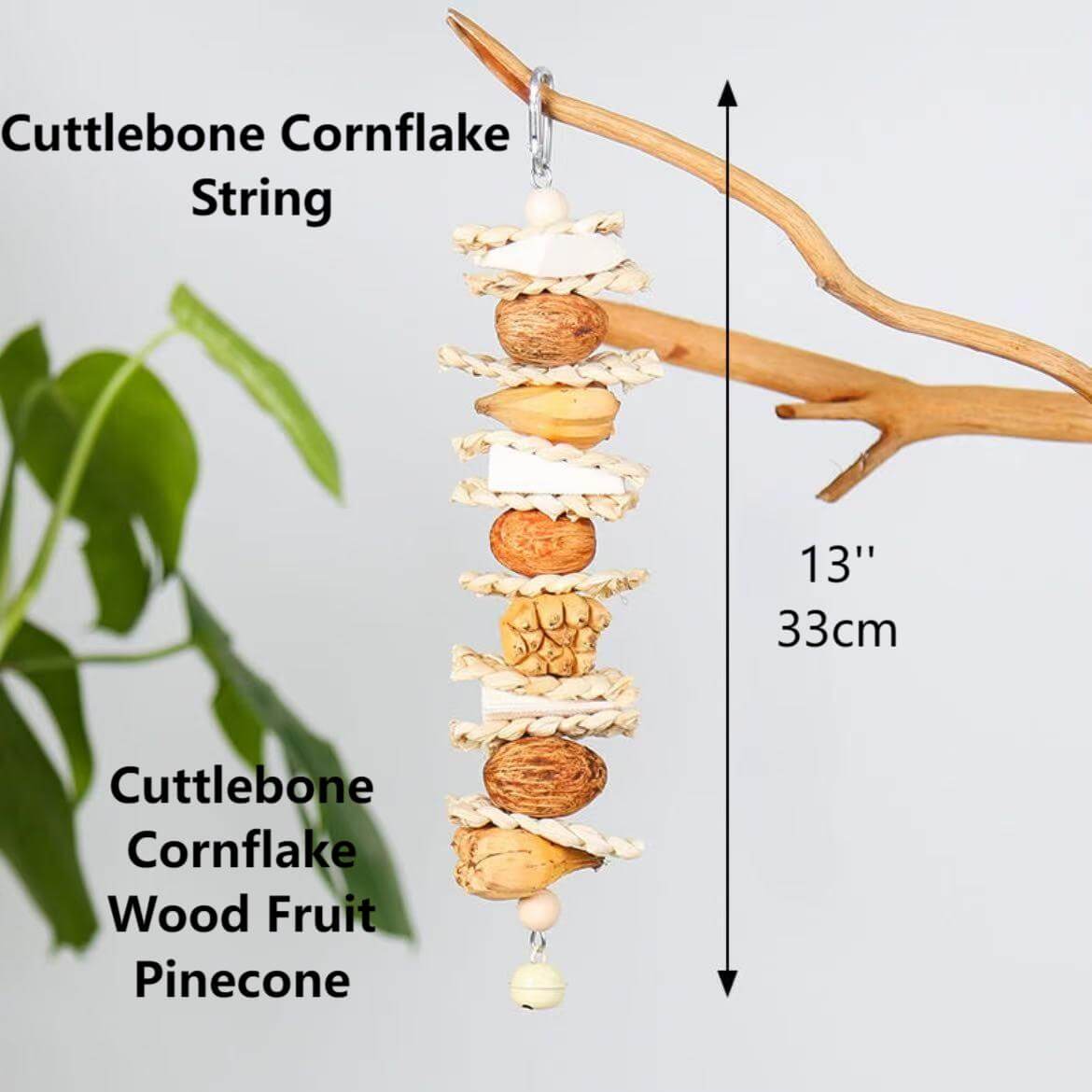 Fruity Crunch Chew Toy – Natural Bird Enrichment Treat
