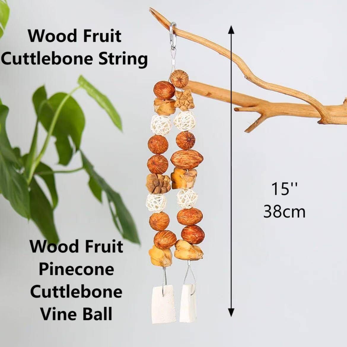 Fruity Crunch Chew Toy – Natural Bird Enrichment Treat