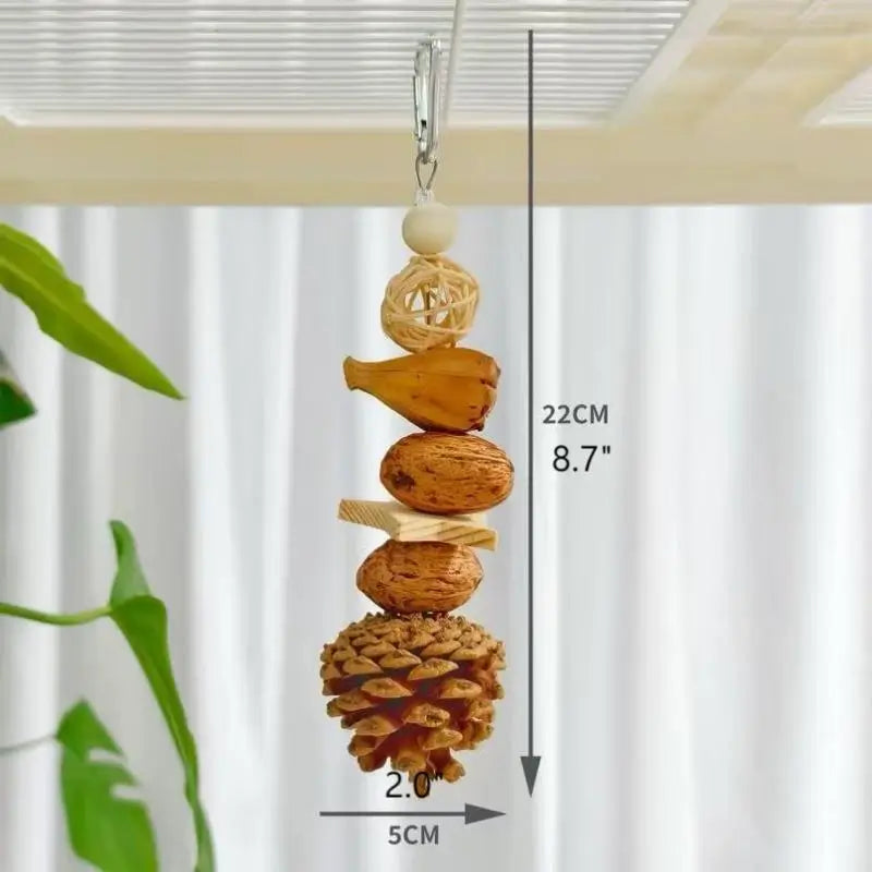 Fruity Crunch Chew Toy – Natural Bird Enrichment Treat