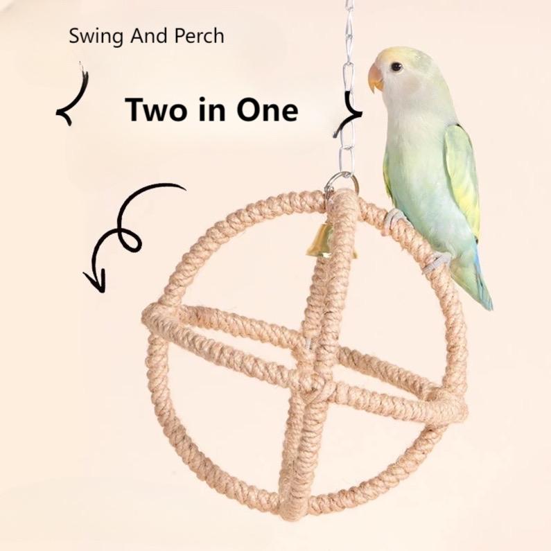Exotic Ball Parrot Perch Swing