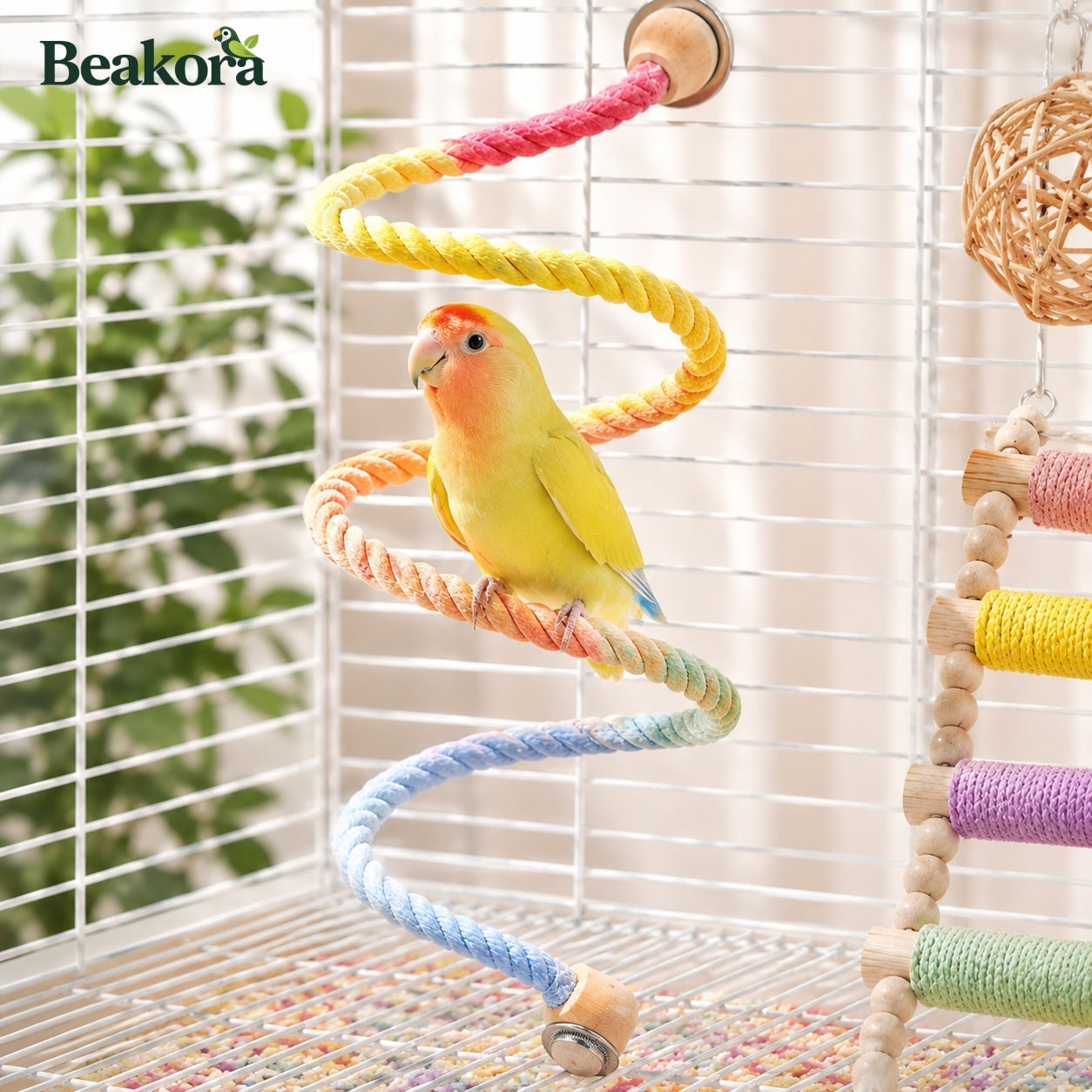 Rainbow Climbing Rope Perch